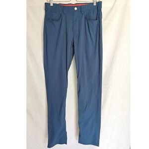 Redvanly Kent Pull-on Trouser Performance Golf Pants Blue Stretch Slim Fit M